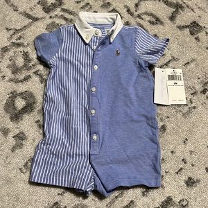 Ralph Lauren Baby Collared Romper